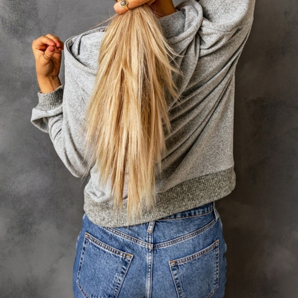 💜 New Gray Cutout Front Top - Picture 4 of 6